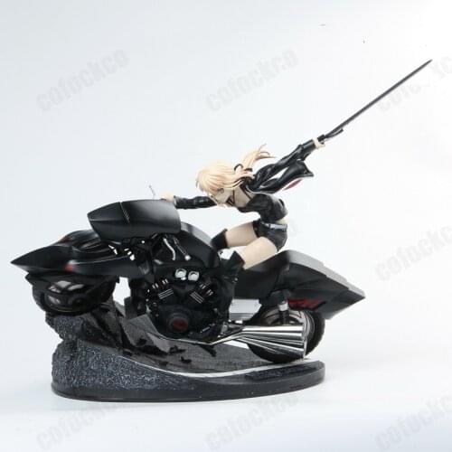 Fate Grand Order - Saber Altria Pendragon (Alter) and Cuirassier Noir Bike, 1/8 Scale Anime Girls adult PVC Action Figures Toys
