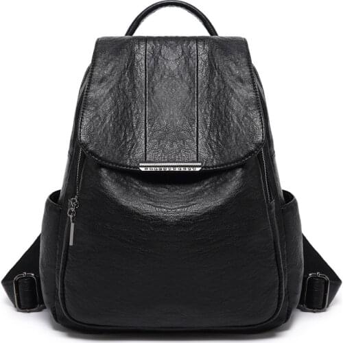 Leather Fashion Backpack Girl Rucksack Backpack Women Multifunction Shoulder Bookbags School Bags for Teenage Girls Cute C1122