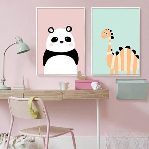 Cute Cartoon Poster Baby Animal Penguin Monkey Nursery Canvas Art Print Wall Painting Nordic Kids Child Room Decoration Picture