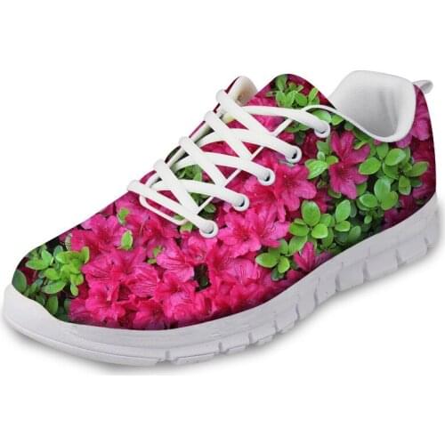 HaoYun Fashion Women Sneaker Shoes Plant Flowers Design Prints Girls Flat Walking Shoes Breathable Ladies Footwear Zapatillas