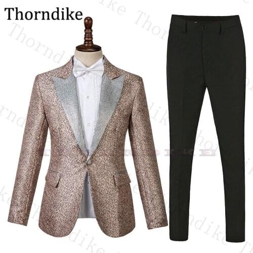 Thorndike Leopard Print Men Suit For Wedding Peaked Lapel Single Breasted Wedding Dress Custom Made Summer Casual Best Men Suits