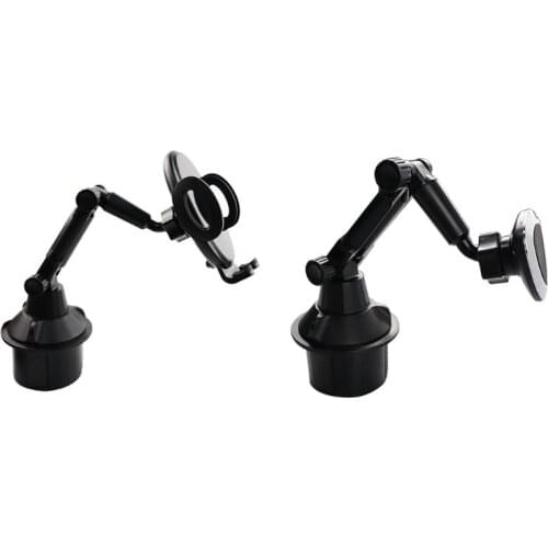 NEW Flexible 360 Degree Carbon Fiber Adjustable Angle Type Car Cup Holder Mount Stand Cradle For Smartphone 3.8-6.5"Support GPS