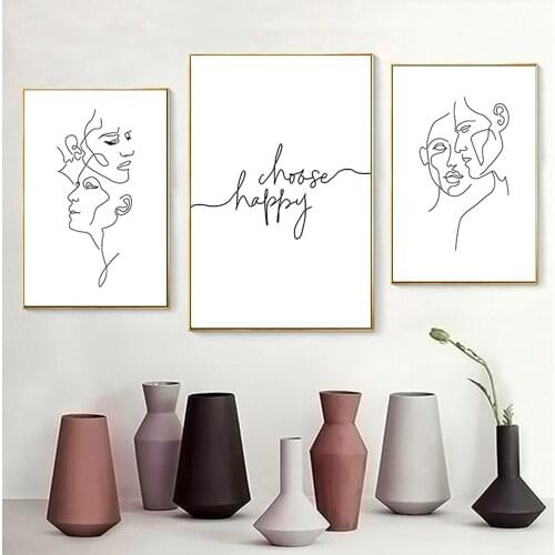 Modern Line Black And White Posters Decoratie Woonkamer Scandinavian Home Decor