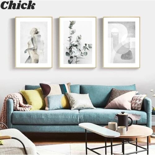 Drew Line Face Plant Canvas Poster Phrase Print Abstract Figures Painting Nordic Wall Art Pictures For Living Room Home Decor