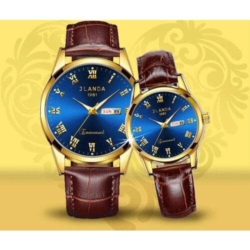 Luxury Lover Watches Fashion Leather Strap Quartz Watch Men Women Dress Luminous Waterproof Couple Wristwatch Relojes Hombre