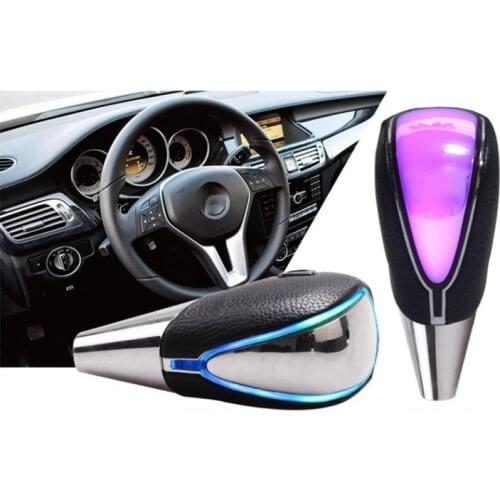 1pcs Car Shift Knob Touch Blue Light Hand Brake Cover Led Induction Light Suitable for Most Vehicles Without Button with Charger