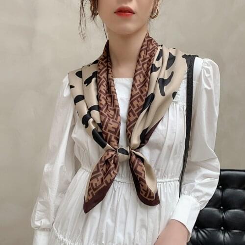 2021 new spring women scarf quality shawl silk fashion scarf headscarf beach sunscreen bag headscarf scarf 90cm*90cm