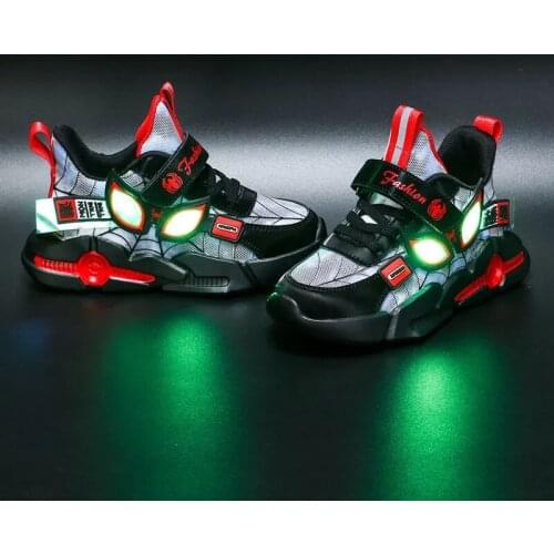 Disney childrens cartoon spiderman boys and girls non-slip soft-soled casual shoes sports shoes student running light shoes