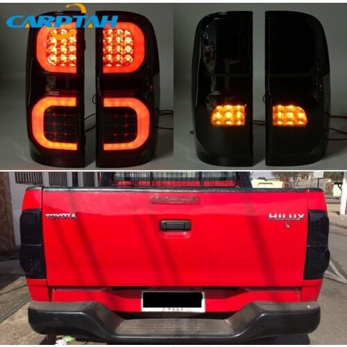 LED Car Tail Lights For Toyota Hilux Vigo KUN26 SR SR5 2004 2005 2006 2007 - 2013 2014 Rear LampTurn Signal Reverse Brake Light