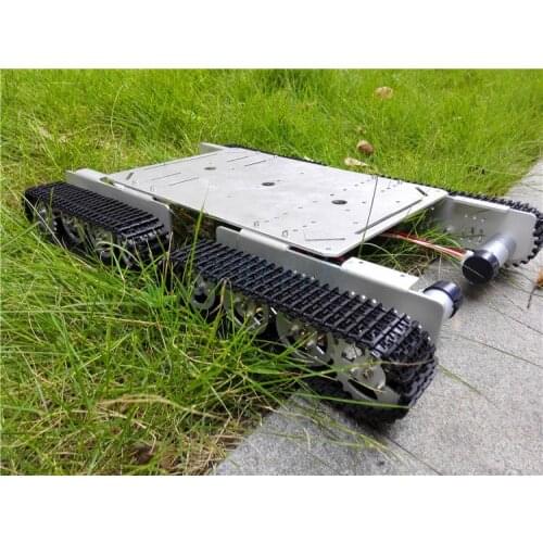 T500 Aluminum Alloy Tank Car chassis,experiment platform,High torque Motor,For DIY smart car,robot study project