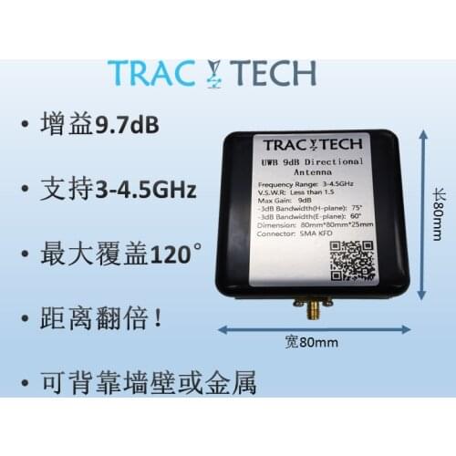 UWB Antenna, Ultra Wide Band 90 Degree Directional Ultra-high Gain Antenna, Dedicated for Indoor Positioning Dw1000 Chip