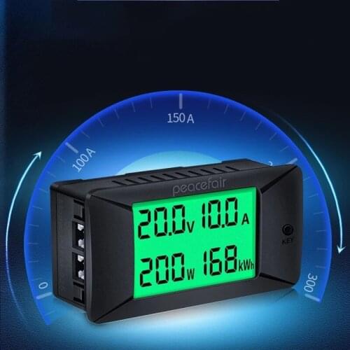 1PC/5PCS DC 0-300V 0-300/100/ 200/50A Voltmeter Ammeter Wattmeter Digital LCD Voltage Power Energy Multi-Function Battery Tester