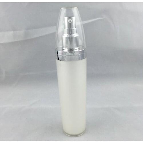 100ml pearl white acrylic press pump bottle for serum/lotion/emulsion/foundation/skin care cosmetic packing plastic bottle