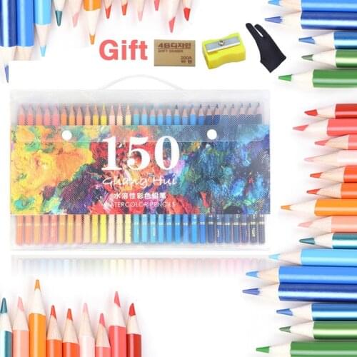 150 Colors Soluble Water color pencil set Sketch watercolor pencils Wood prismacolor Lapis de cor for school Art Supplies
