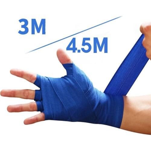 2 Rolls 3M 4.5M Breathable Boxing Bandage Sanda Muay Thai Taekwondo Hand Gloves Wraps Boxing Handwraps for Training Bandages