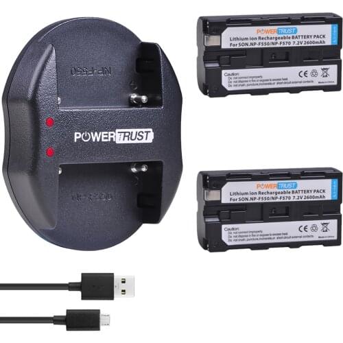 2x NP-F550 NP-F570 NP-F330 NP-F530 NP-F730 NP-F750 Battery and Charger for Sony CCD-SC55 CCD-TRV81 MVC-FD81 CCD-RV100 CCD-RV200