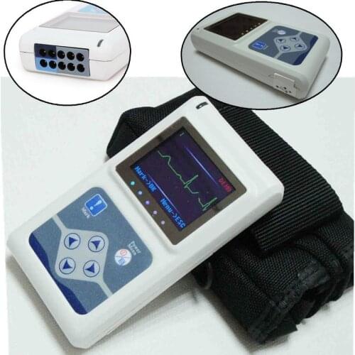3 Channels Recordable Machine ECG Holter System monitoring tester Monitor health care Print report with PC software