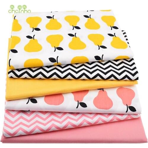 6pcs Printed Twill Cotton Fabric For DIY Quilting Sewing/Tissue Of Baby Sheet,Children Pillow,Cushion,Curtain Material 40*50cm