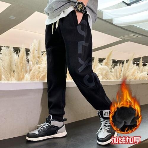 Kids Clothes New 4-14T Boys Pencil Pants Autumn Winter Trousers Teenage Children Clothing Elastic Waist Casual Boy Sport Pants