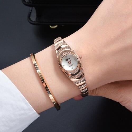 Exquisite Stainless Steel Diamond Luxury Women Watches Fashion Small Dial Ladies Dress Watch Relogio Feminino Reloj Mujer Clock