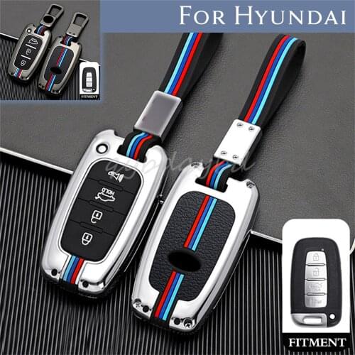 Zinc Alloy Remote Start Car Key Case Protector Holder Accessories For Kia Borrego Sorento Hyundai Langdong IX35 Sonata 2011-2014
