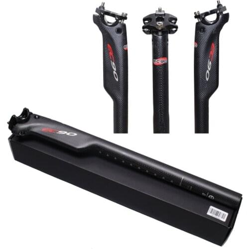 EC90 New carbon fiber bicycle seat post ultra light 3K windbreak seat post ultra light MTB road bike saddle tube bike parts