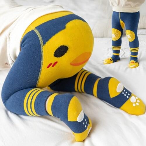 2Pcs/Set Cute Animal Newborn Baby Autumn Winter Warm Tight Pantyhose Cotton Knitting Girls Boys Soft Cotton Pants Tights Set