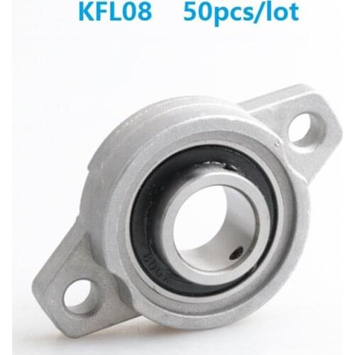 50pcs/lot KFL08 8mm zinc alloy bearing bracket fl08 8 mm pillow block bearings flange block bearing CNC router parts