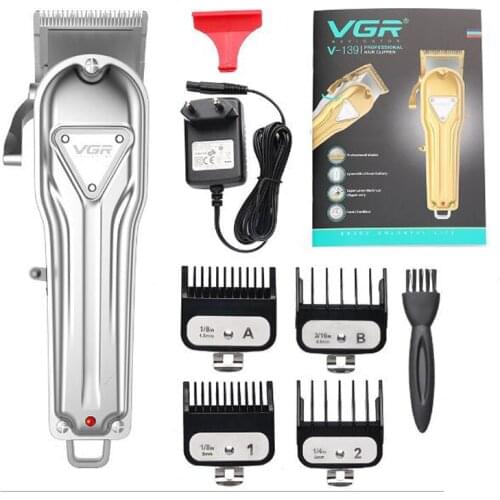 VGR 139 hair trimmer rechargeable hair clipper haircut machine oil head clipper push white hair carving 20W powerful