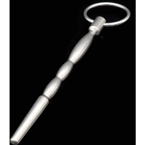 Metal Cock Ring Urethral Dilator Sounding Rod Sex Toys For Men Urethral Sound Stainless Steel Penis Plug Male Masturbator