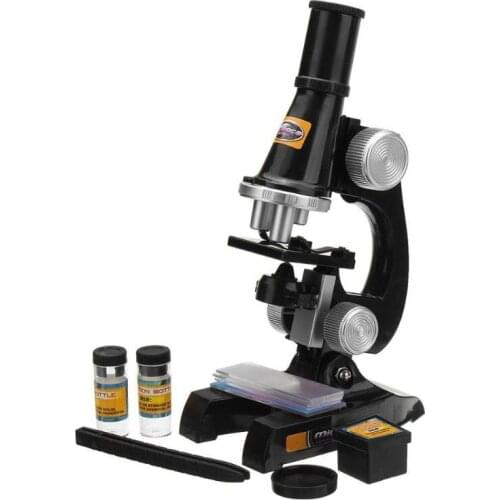 Microscope Kit Lab Led 100X/200X/450X Homeschool Science Educational Toy Gift Refined Biological Microscope For Kid Child
