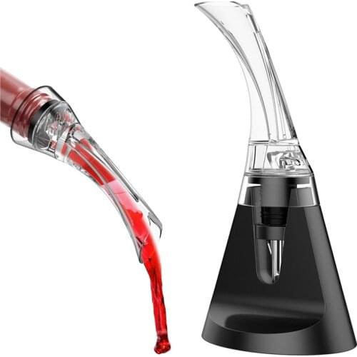 Mini Travel Acrylic Red Wine Whiskey Aerator Quick Aerating Pourer Decanter Bar Tools for Birthday Anniversary Party