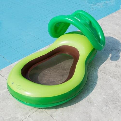 Inflatable Pool Float with Canopy Lounge Chair Floating Row Summer Beach Water Party Toy for Adult Kids
