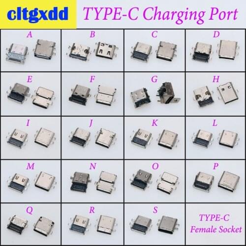 Cltgxdd New TYPE SMT Socket Connector Micro USB Type C 3.1 Female Placement SMD DIP For PCB design DIY Charging Port