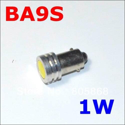 Wholesale Free shipping LED Car Indicator Light Interior Bulbs Wedge Lamp BA9S 1W High Power led car light source