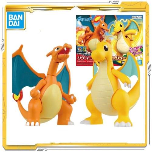 Original BANDAI 43 Charizard Dragonite Anime Action figures collection Assemble Model Toys For Child