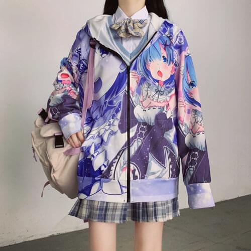 Autumn Thin Hoodies Cute Cartoon Women Men Harajuku Sweatshirts Japan Kawaii Hoodie Pocket Casual Pullovers Tops Spring Hoodies