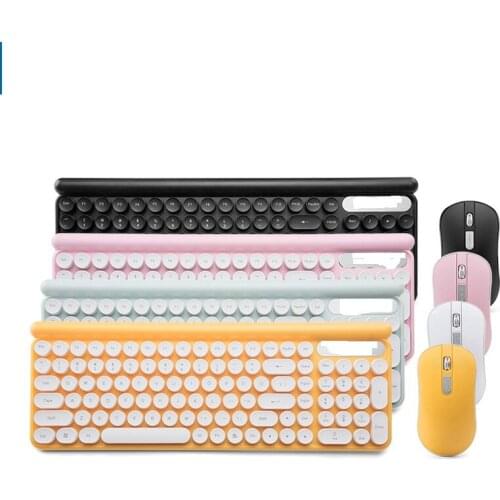 4000DPI rechargeable/battery for LT400 wireless keyboard and mouse set office home notebook keyboard and mouse set punk design