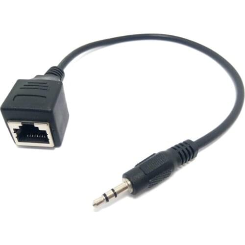 Network RJ45 Female to DC3.5 Jack DC 3.5 Male Cable Adapter for Touch Screen Device KTV 0.3m