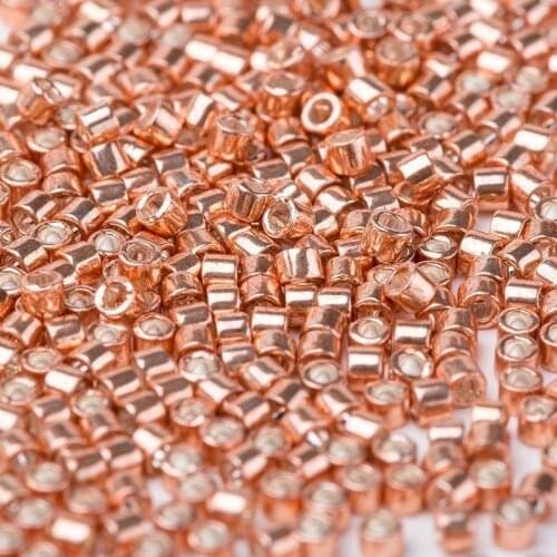 Taidian Miyuki 11/0 Delica Glass Seedbeads Round DB434 Rose Gold Galvanized Native Bling Retro Style 3/5grams/lot 1.6x1.3mm
