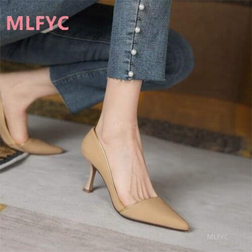Nude fashion high heels ladies 2021 new temperament hollow stiletto shoes shallow mouth pointed toe shoes high heels sexy