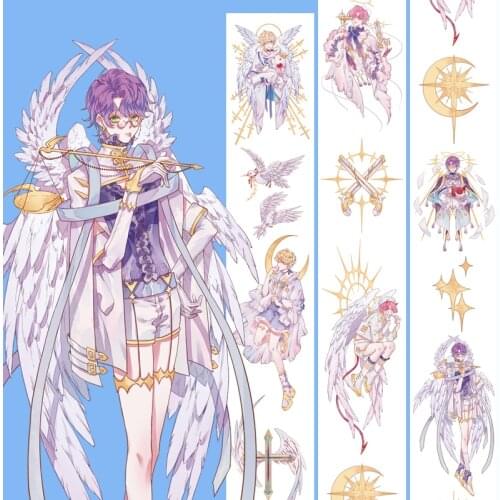 Vintage Angel Little Boy PET Washi Tapes Bullet Journal Masking Tape Adhesive Tape DIY Scrapbooking Decoration Washi Stickers