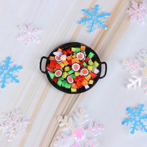 1:12 Dollhouse Miniature Mini Wok Meal Sushi Vegetables Candy Food For Forest Animal Family Collectible Kids Gift Kitchen Toy