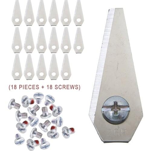 18pcs Lawn Mower Blade Replacement Blades with Screws For bosch Indego Robot Mower