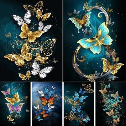 5D DIY Diamond Painting Butterfly Animals Cross Stitch Kit Full Drill Embroidery Mosaic Art Picture of Rhinestones Home Decor