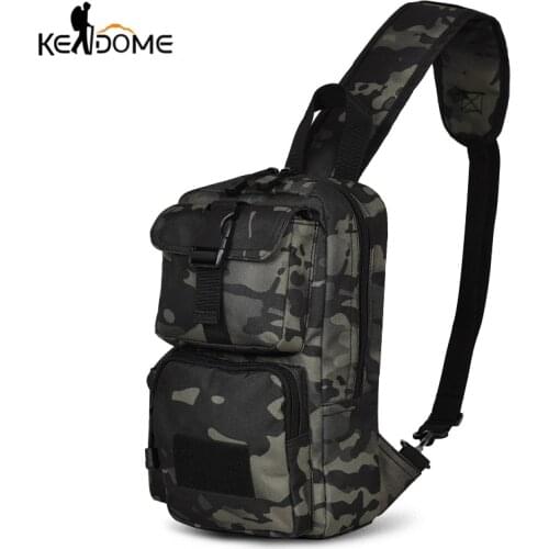 600D Outdoor Tactical Chest Bag Military CAMO Riding Sports Messenger Backpack Mountaineering Travel Camping Hiking Bag X687D