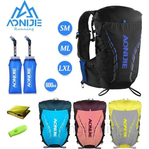AONIJIE NweC9104 Ultra Vest 18L Hydration Backpack Pack Bag Soft Water Bladder Flask Hiking Trail Running Marathon Race SM ML XL