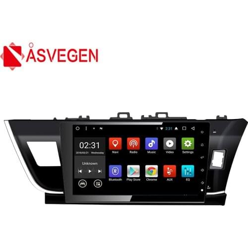 Asvegen Touch Screen 10.2 inch Android 7.1 Quad Core Car Auto WIFI Video Radio Multimedia Player GPS Navigation For COROLLA 2014