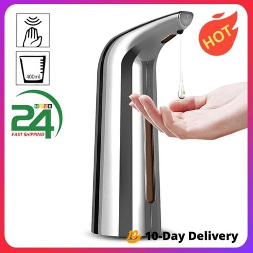 400mL Automatic Soap Dispenser Infrared Smart Sensor Touchless Liquid Soap Dispenser Pump Bath Kitchen Dispenser for Liquid Soap