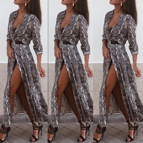 Blouse 2018 NEW Womens Boho Python Leopard Print Front Open Cape Casual Coat Loose Blouse kimono Long Cardigan Blouse